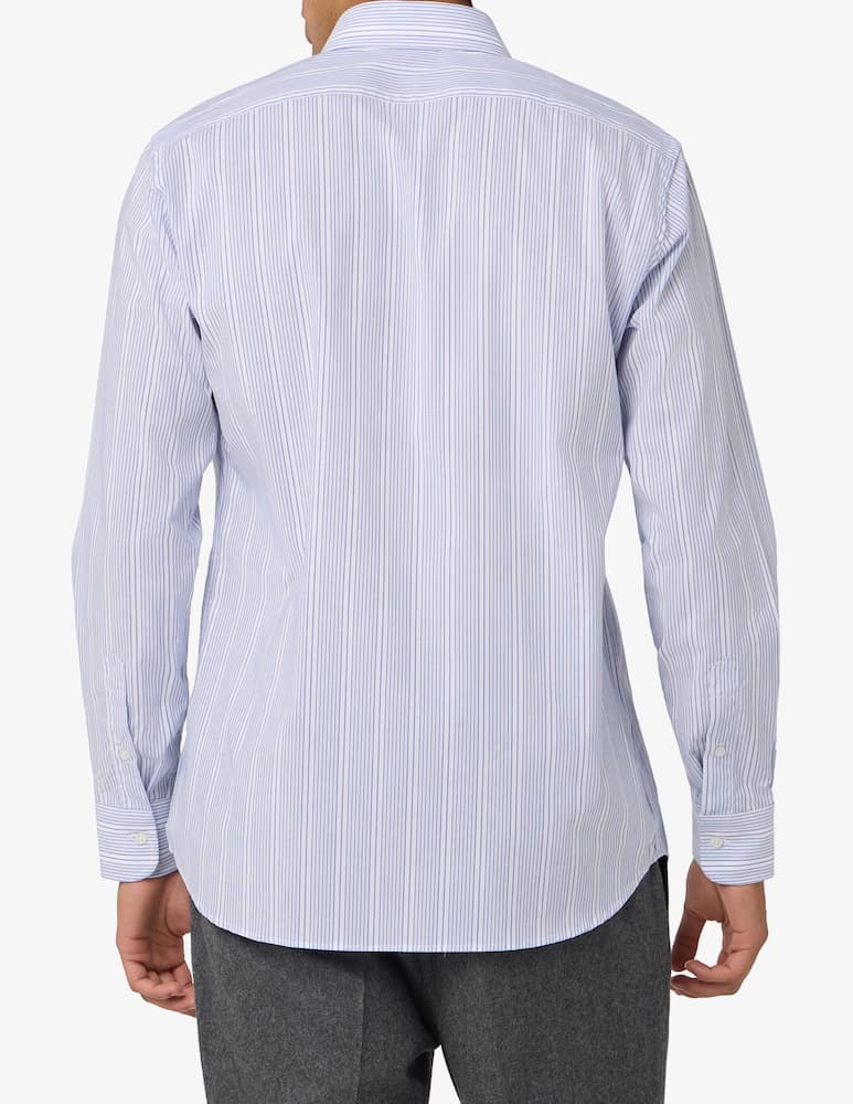 rinascente Sartoria Italiana Camicia a righe in popeline di cotone regular fit
