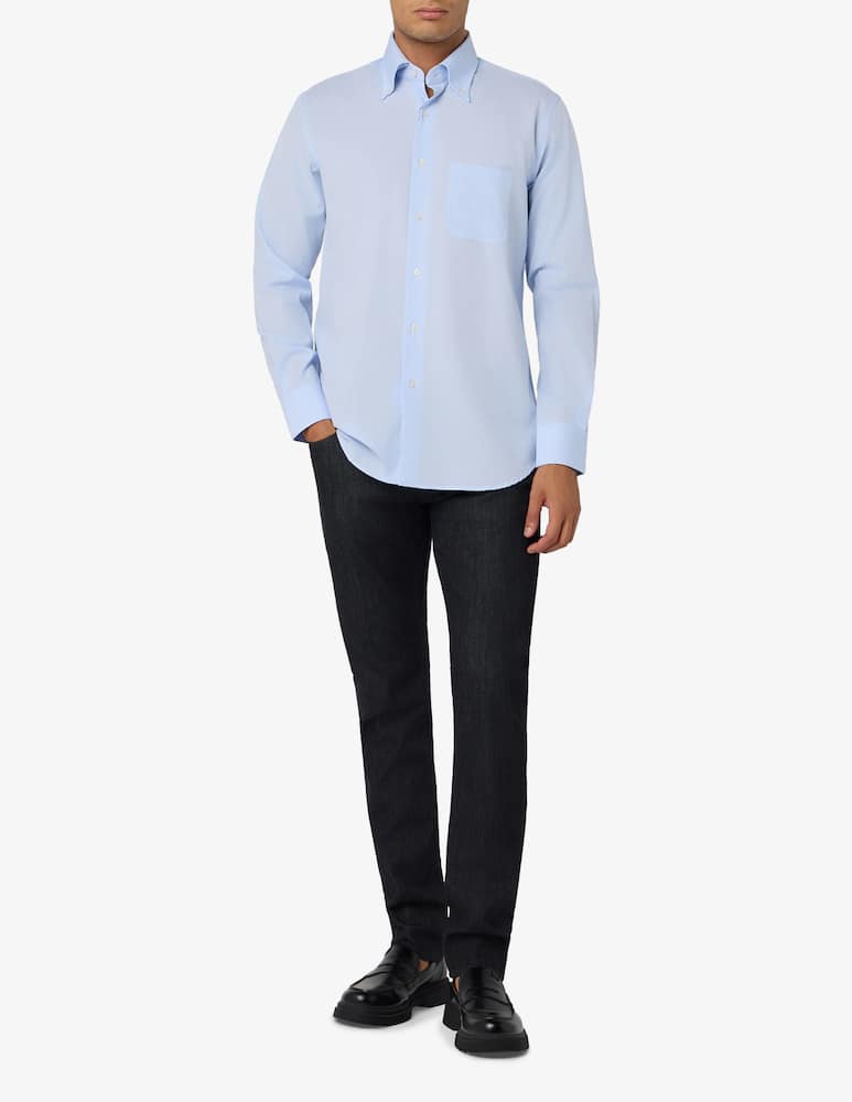 rinascente Sartoria Italiana Camicia microcheck con tasca regular fit