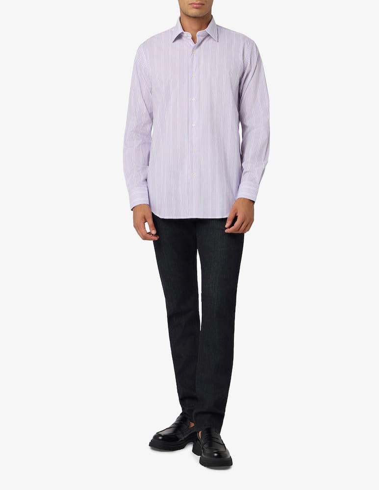 Sartoria Italiana Camicia a righe in popeline di cotone regular fit - immagine 2 Sartoria Italiana Camicia a righe in popeline di cotone regular fit - immagine 2