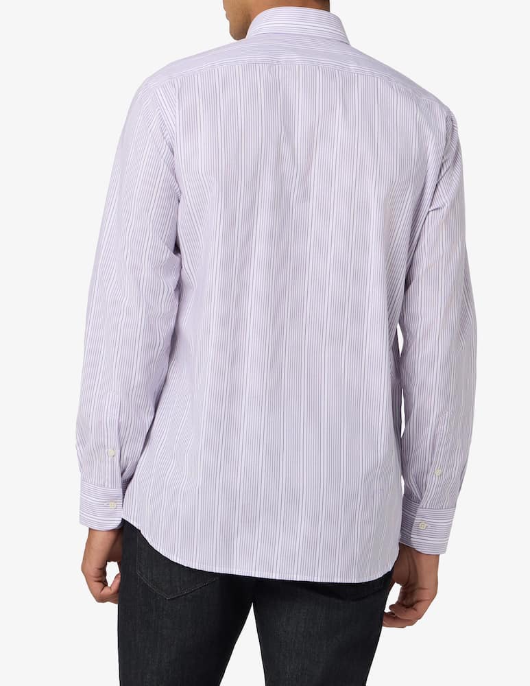 Sartoria Italiana Camicia a righe in popeline di cotone regular fit - immagine 3 Sartoria Italiana Camicia a righe in popeline di cotone regular fit - immagine 3