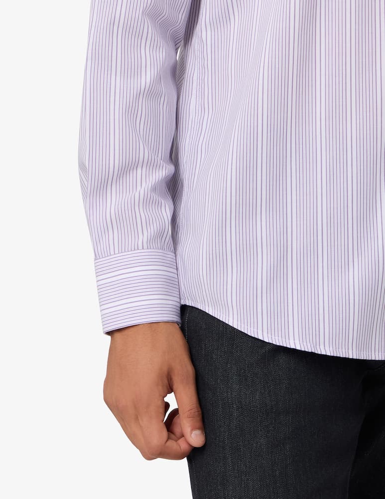 Sartoria Italiana Camicia a righe in popeline di cotone regular fit - immagine 4 Sartoria Italiana Camicia a righe in popeline di cotone regular fit - immagine 4