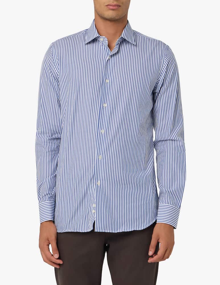 Sartoria Italiana Camicia a righe in popeline di cotone modern fit - immagine 1 Sartoria Italiana Camicia a righe in popeline di cotone modern fit - immagine 1