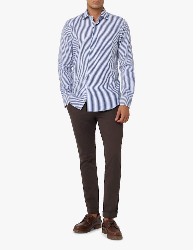 Sartoria Italiana Camicia a righe in popeline di cotone modern fit - immagine 2 Sartoria Italiana Camicia a righe in popeline di cotone modern fit - immagine 2