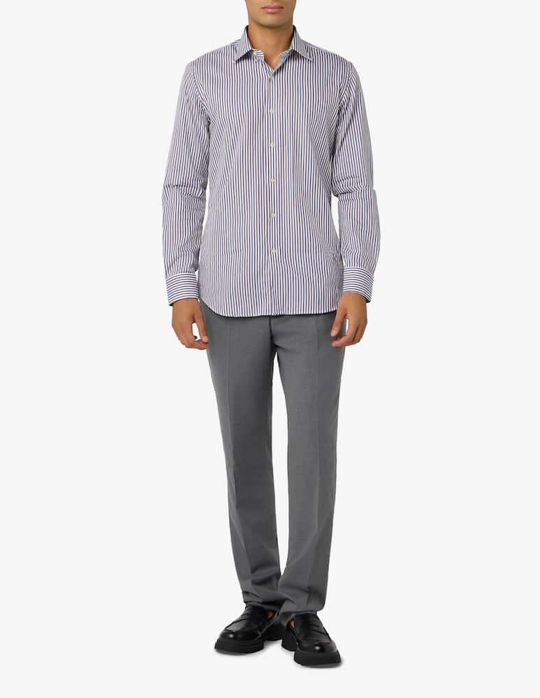 Sartoria Italiana Camicia a righe multi in twill di cotone modern fit - immagine 2 Sartoria Italiana Camicia a righe multi in twill di cotone modern fit - immagine 2