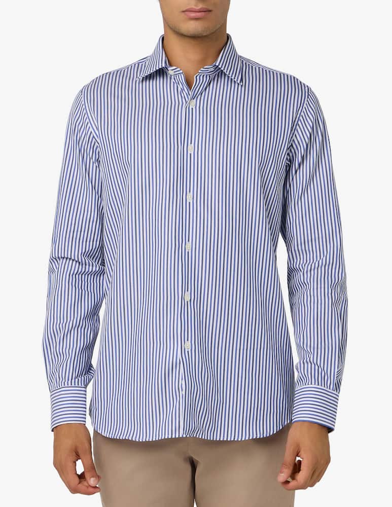 rinascente Sartoria Italiana Camicia a righe multi in twill di cotone modern fit