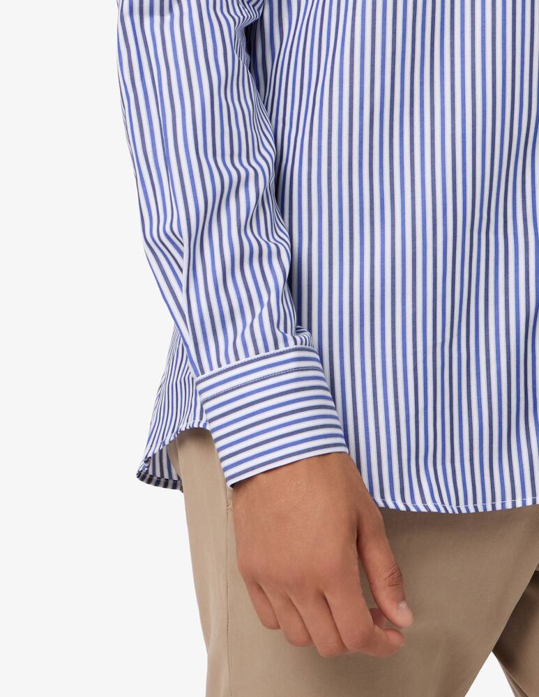 rinascente Sartoria Italiana Camicia a righe multi in twill di cotone modern fit