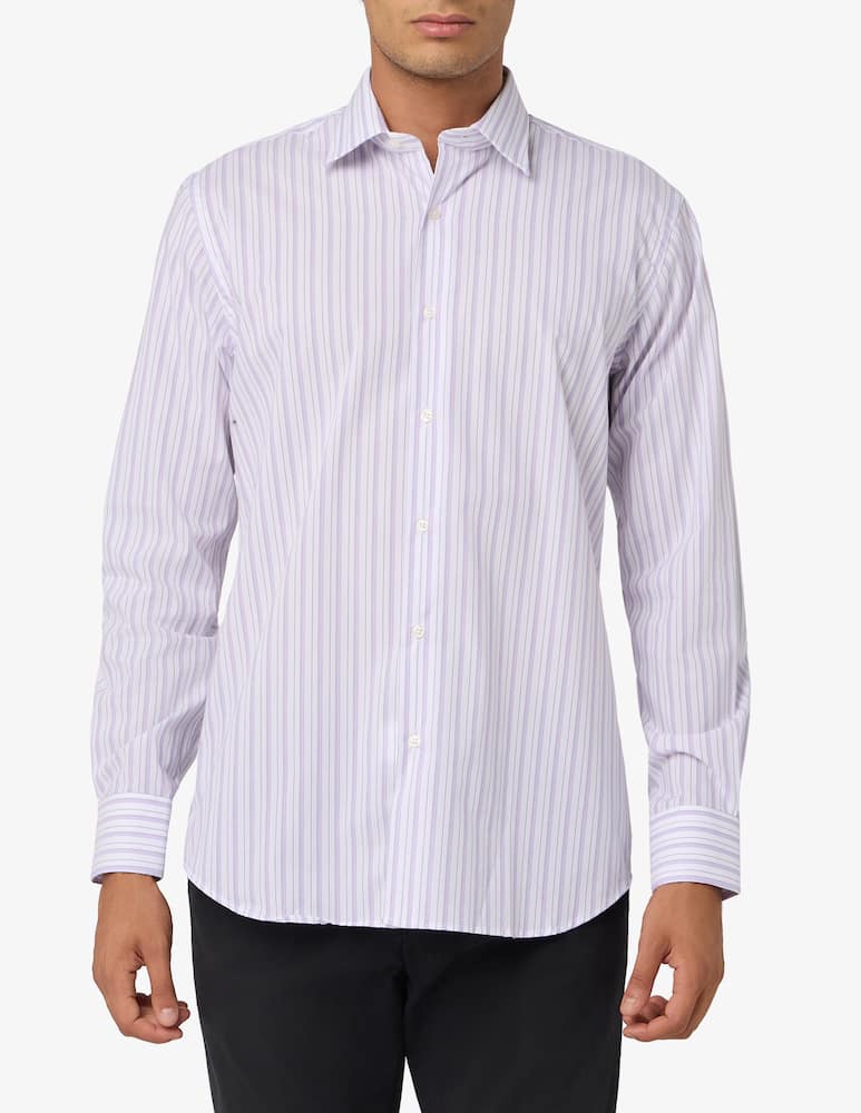 Sartoria Italiana Camicia a righe in popeline di cotone regular fit - immagine 1 Sartoria Italiana Camicia a righe in popeline di cotone regular fit - immagine 1