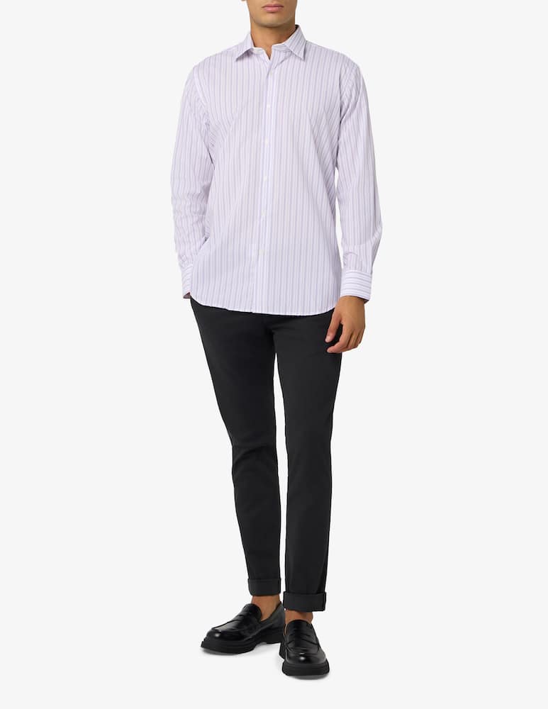 Sartoria Italiana Camicia a righe in popeline di cotone regular fit - immagine 2 Sartoria Italiana Camicia a righe in popeline di cotone regular fit - immagine 2