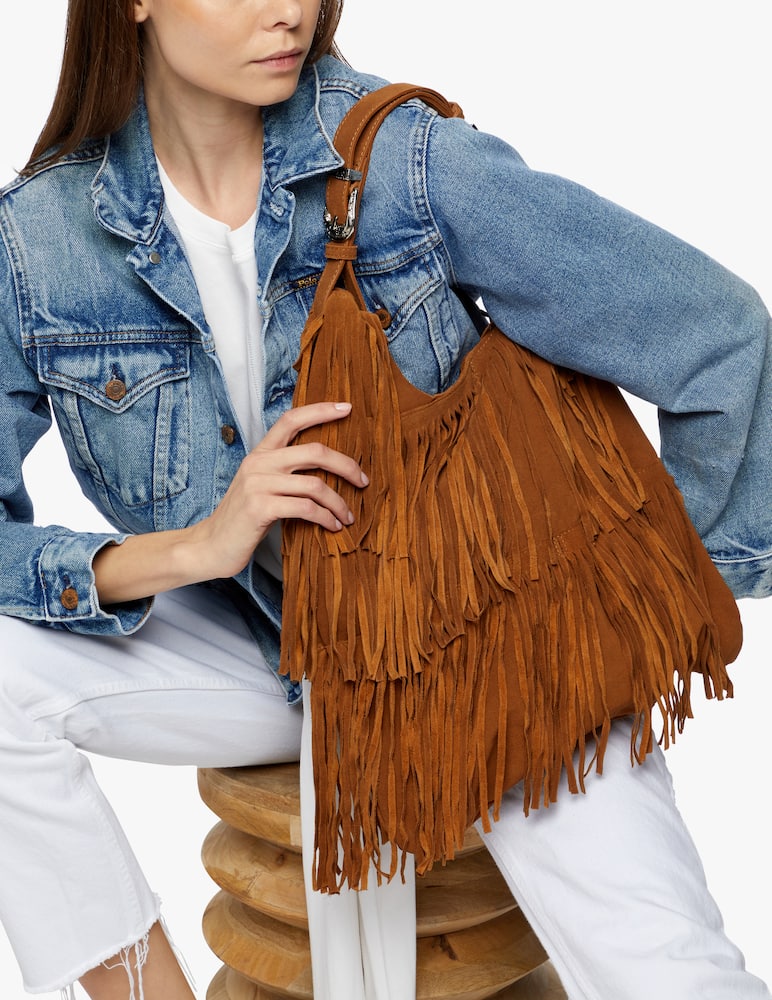 rinascente Anita Bilardi Picasso fringes borsa in pelle 