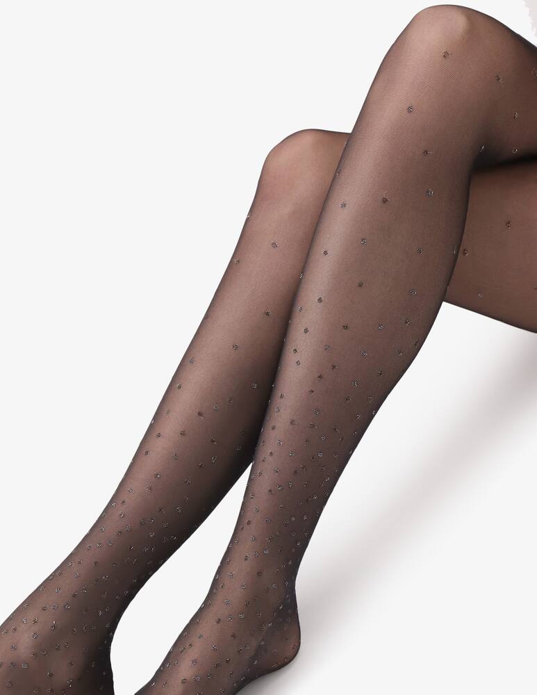 rinascente Oroblu Collant Velato a Pois Brillanti 30