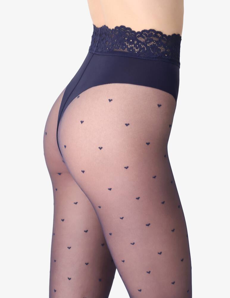 rinascente Oroblu Lace heart-patterned tights