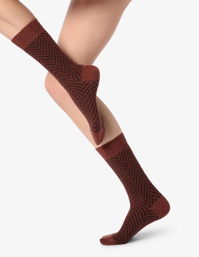rinascente Oroblu Tweed herringbone socks