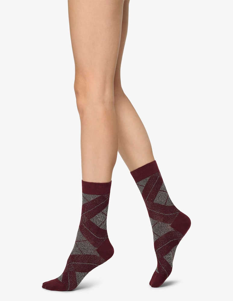 rinascente Oroblu Shiny check socks