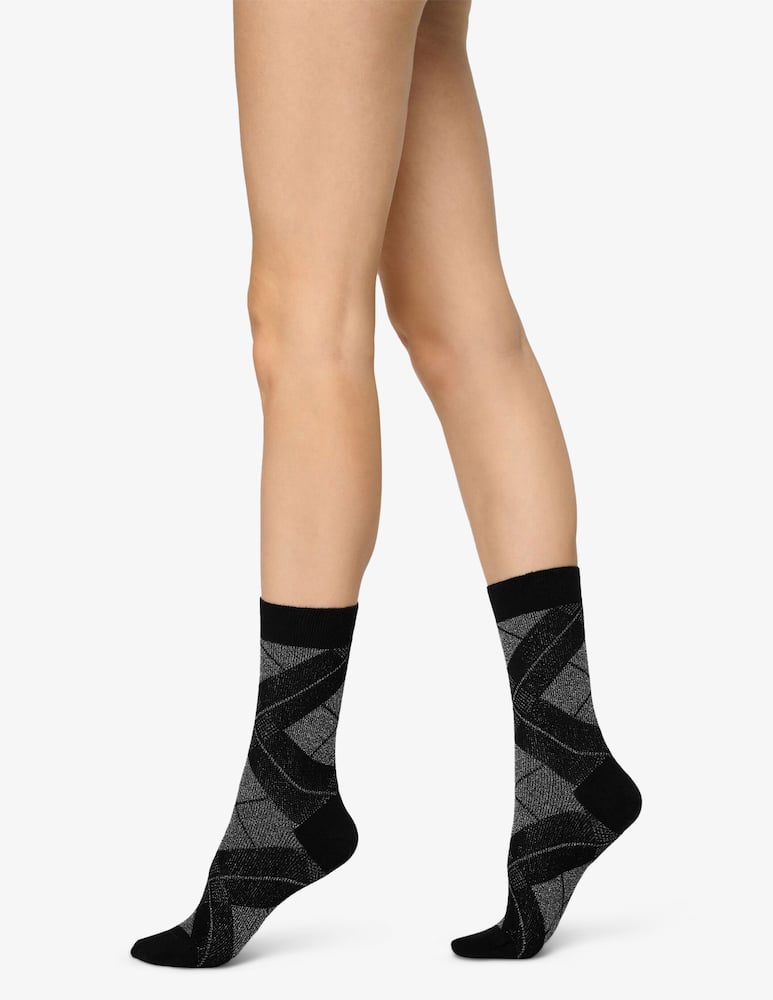 rinascente Oroblu Shiny check socks