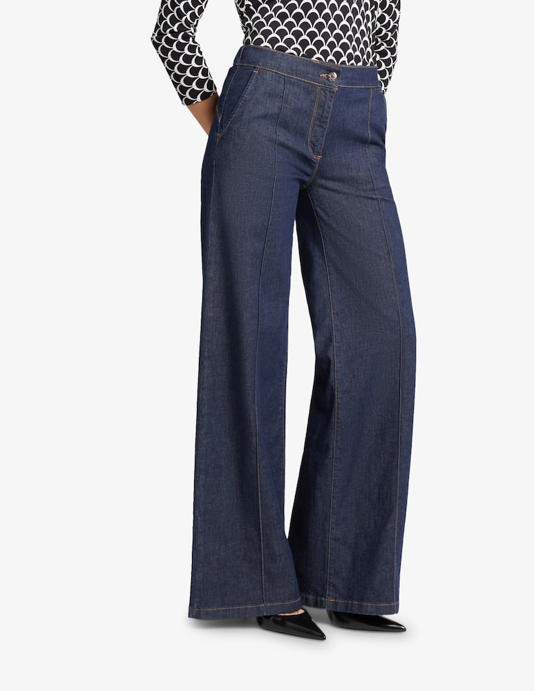 Elena Mirò Jeans a palazzo in cotone stretch - immagine 1 Elena Mirò Jeans a palazzo in cotone stretch - immagine 1