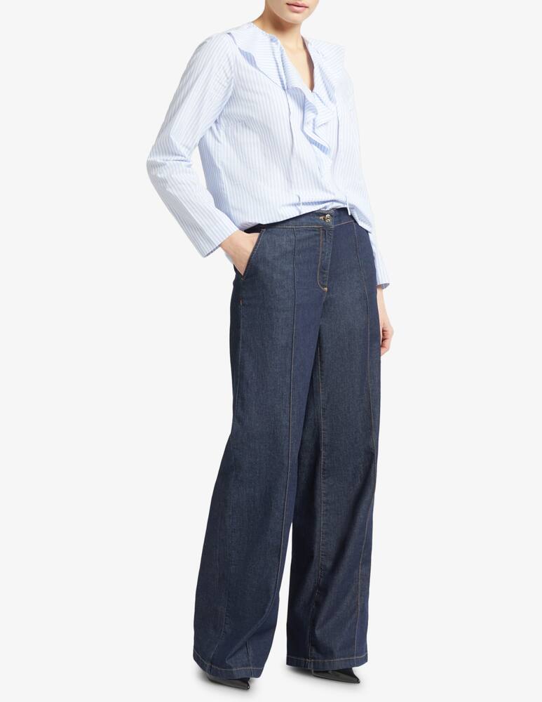 rinascente Elena Mirò Striped blouse with jabot