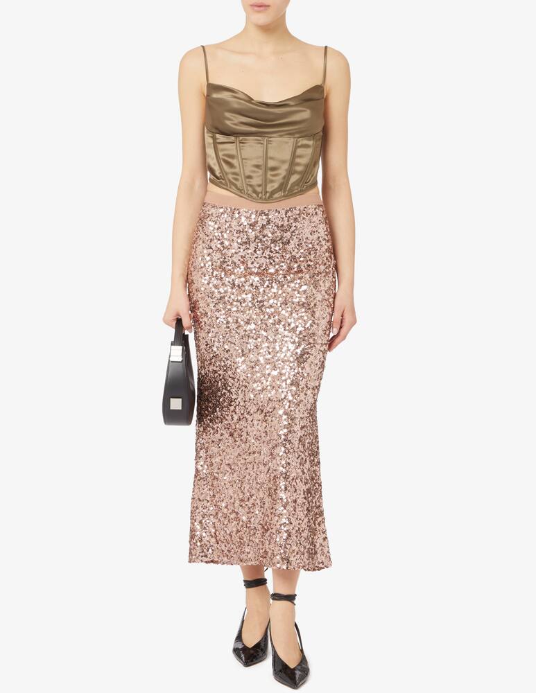 rinascente Elena Mirò Full-sequin tulle skirt
