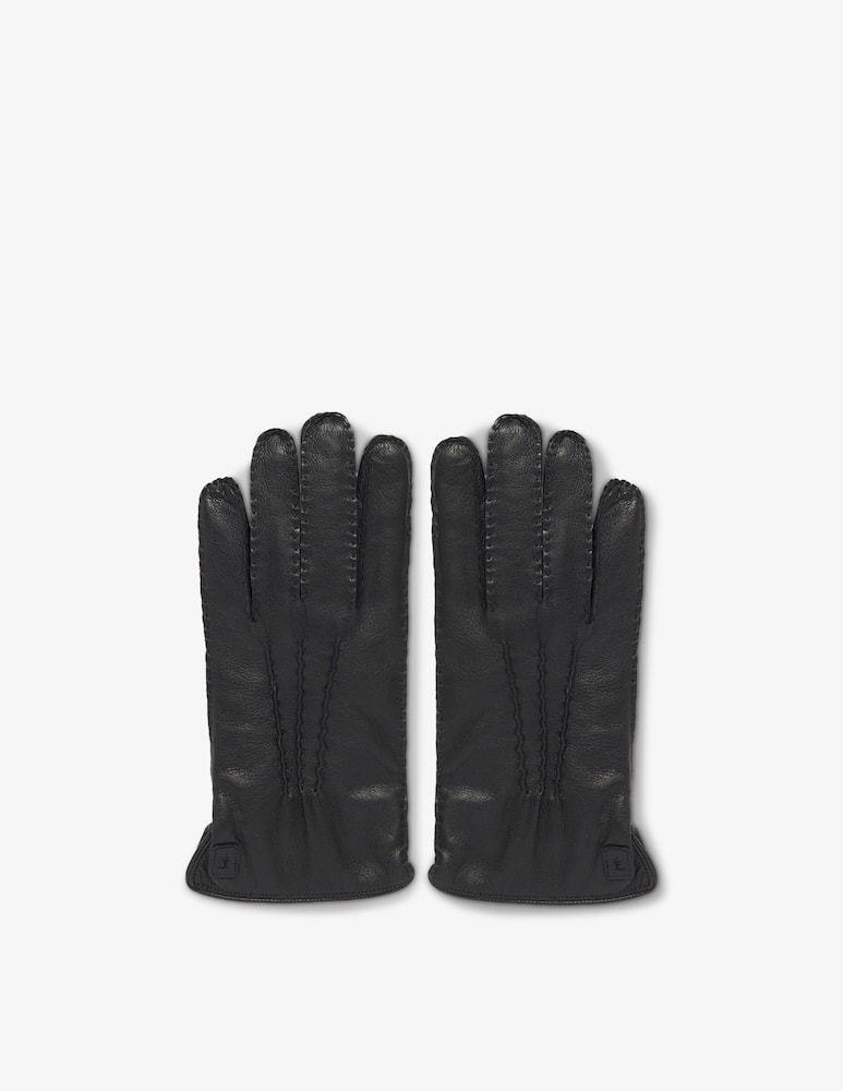rinascente Trussardi Pebbled leather gloves