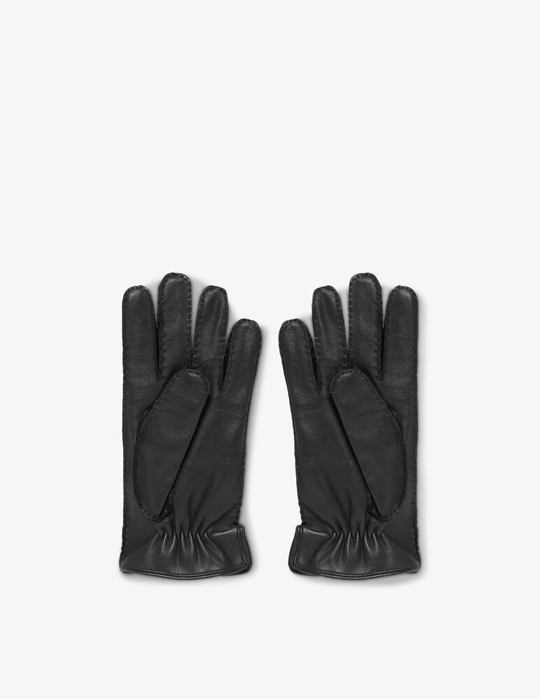 rinascente Trussardi Pebbled leather gloves