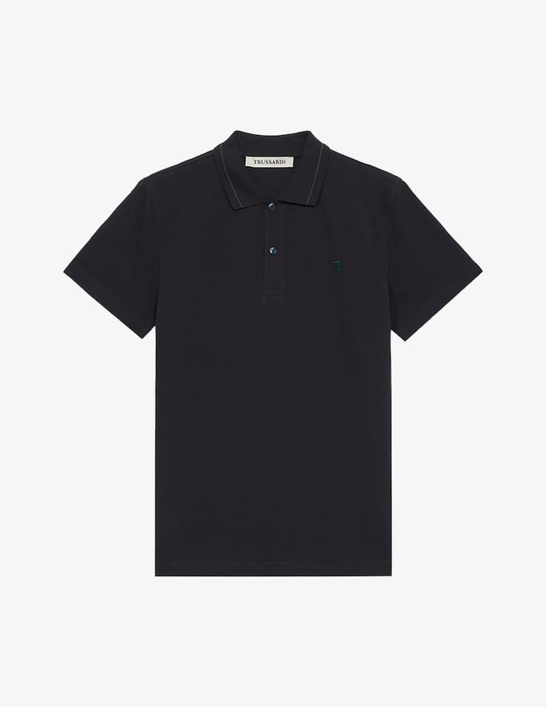 rinascente Trussardi Polo with contrast trim