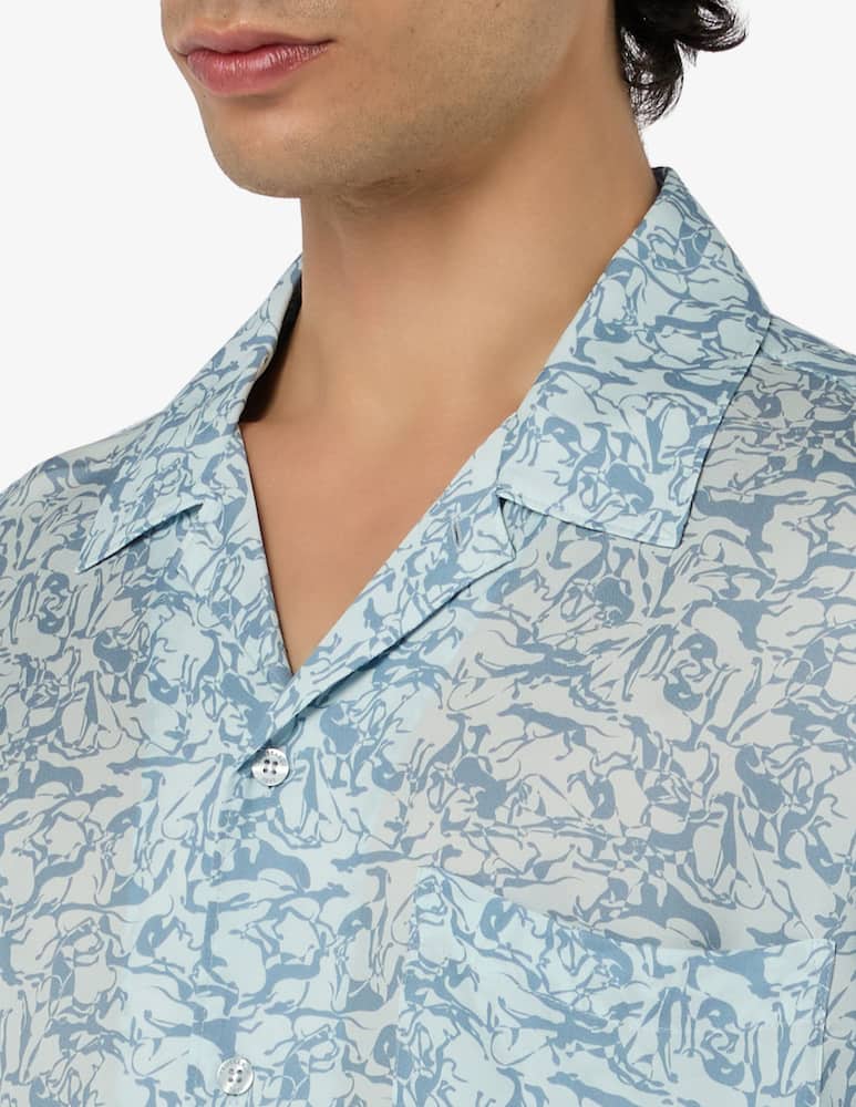 rinascente Trussardi Viscose bowling shirt