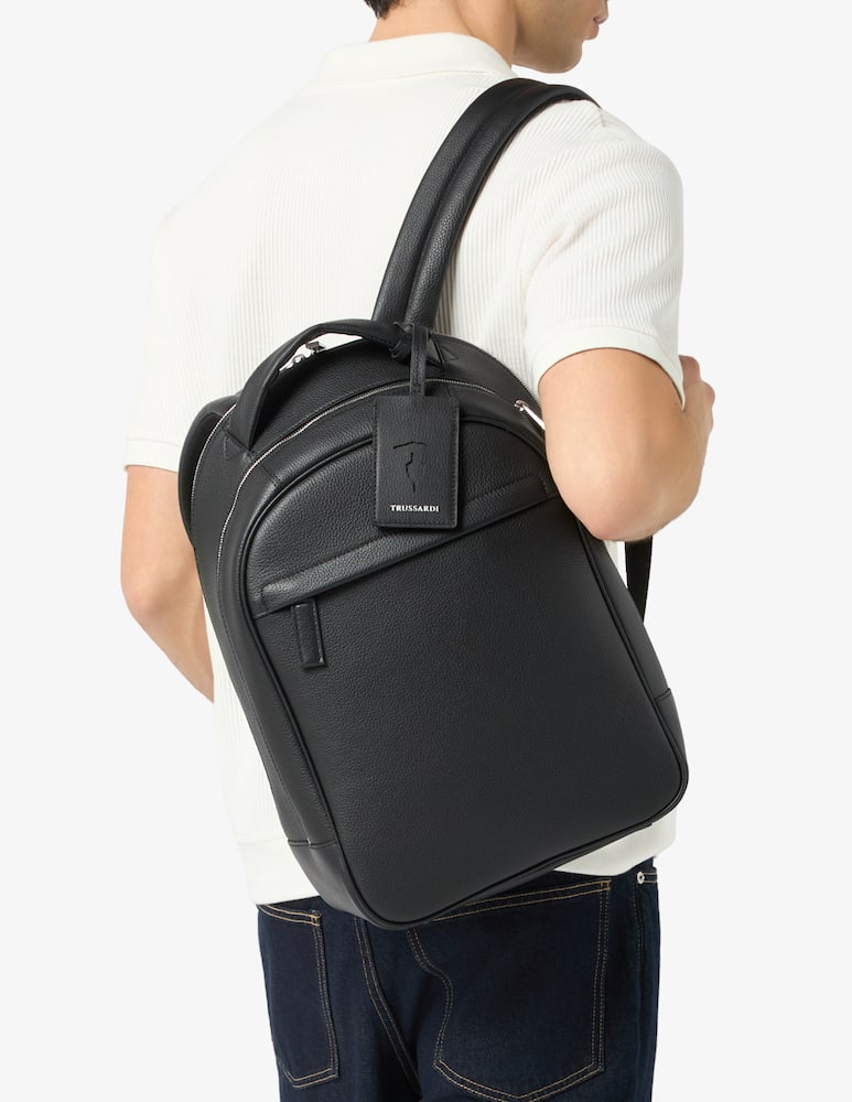 rinascente Trussardi Zaino office in pelle martellata