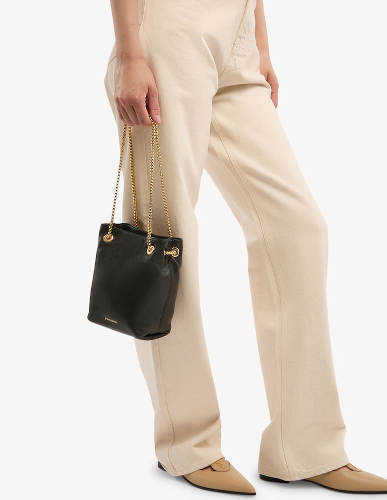 rinascente Trussardi Borsa bucket con catena Orbita