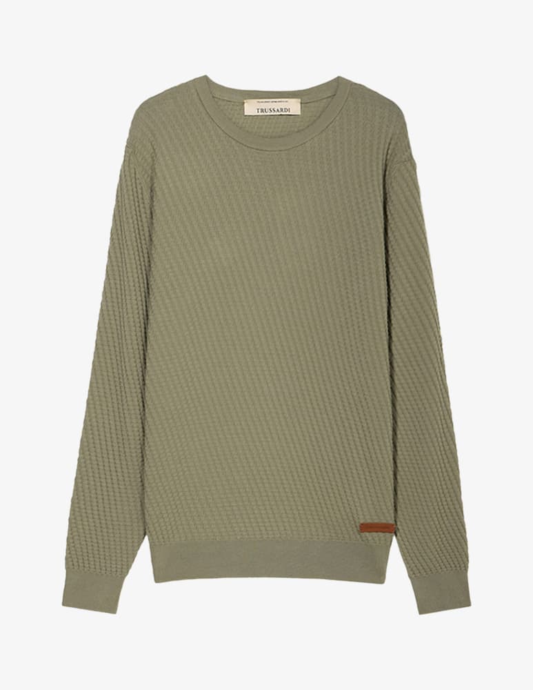 Trussardi Maglia girocollo in cotone 3d - immagine 1 Trussardi Maglia girocollo in cotone 3d - immagine 1