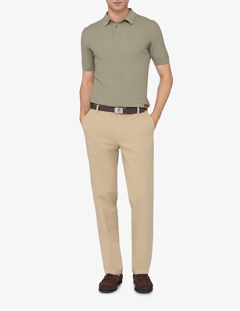 rinascente Trussardi Textured knit polo shirt