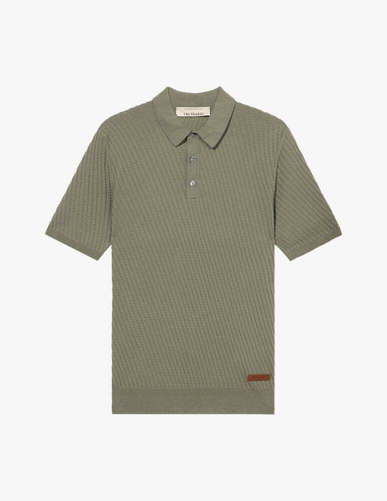 rinascente Trussardi Textured knit polo shirt