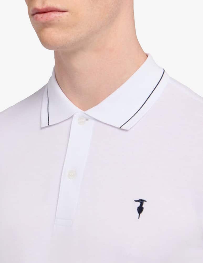 Trussardi Piqué polo shirt with contrast collar - picture 4 Trussardi Piqué polo shirt with contrast collar - picture 4