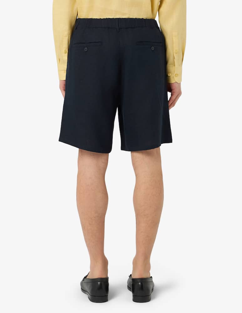 Trussardi Bermuda in lino con mezza coulisse - immagine 3 Trussardi Bermuda in lino con mezza coulisse - immagine 3