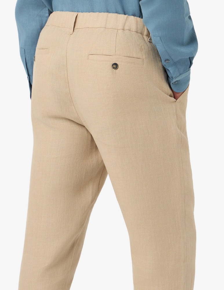 rinascente Trussardi Pantaloni chino in lino coulisse