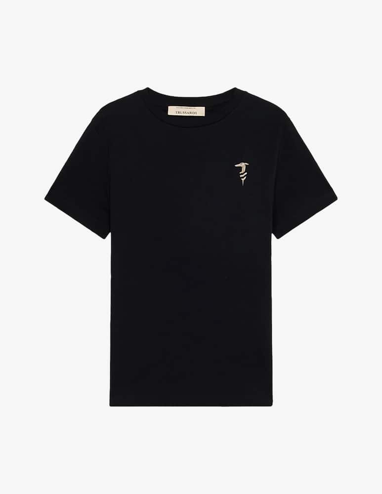Trussardi Chromed greyhound print t-shirt - picture 1 Trussardi Chromed greyhound print t-shirt - picture 1