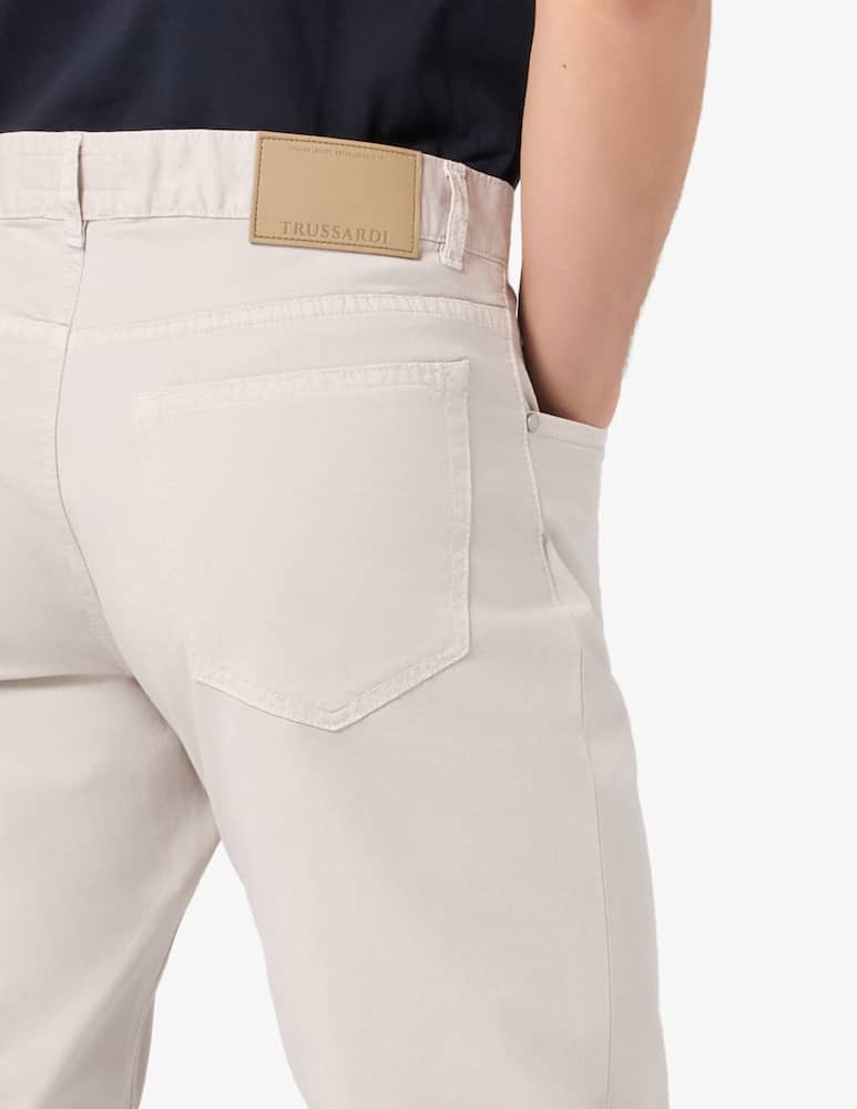 rinascente Trussardi Pantaloni 5 tasche slim gabardina