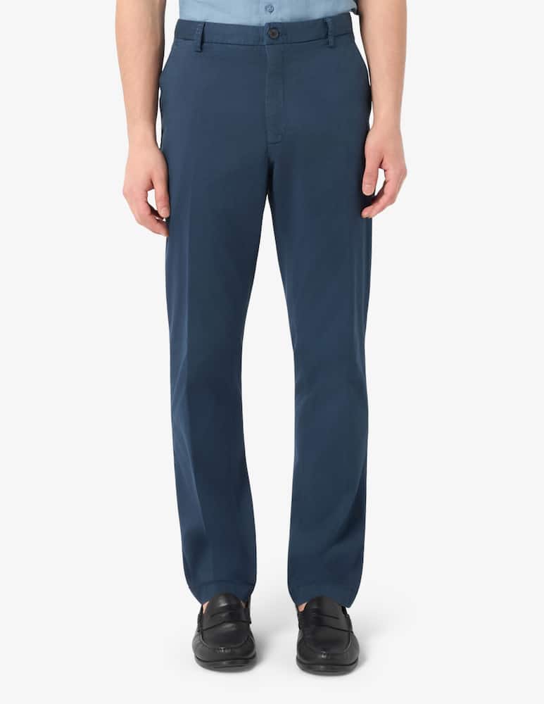 Trussardi Pantaloni chino slim fit aviator in gabardina - immagine 1 Trussardi Pantaloni chino slim fit aviator in gabardina - immagine 1