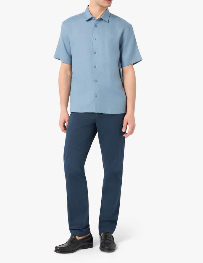 Trussardi Pantaloni chino slim fit aviator in gabardina - immagine 2 Trussardi Pantaloni chino slim fit aviator in gabardina - immagine 2