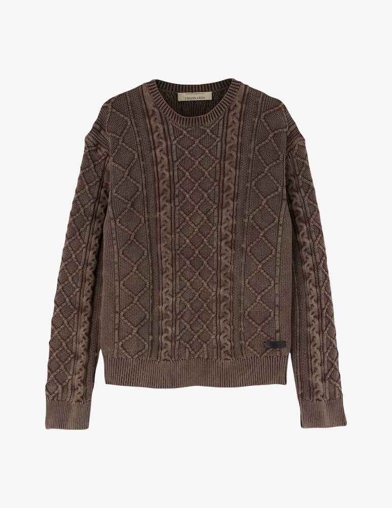 rinascente Trussardi Maglia girocollo a trecce