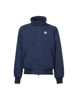 North Sails Giacca Bomber Leggera Da Donna Con Collo Alto, Blu Sailor P24, Chiusura Con Cerniera