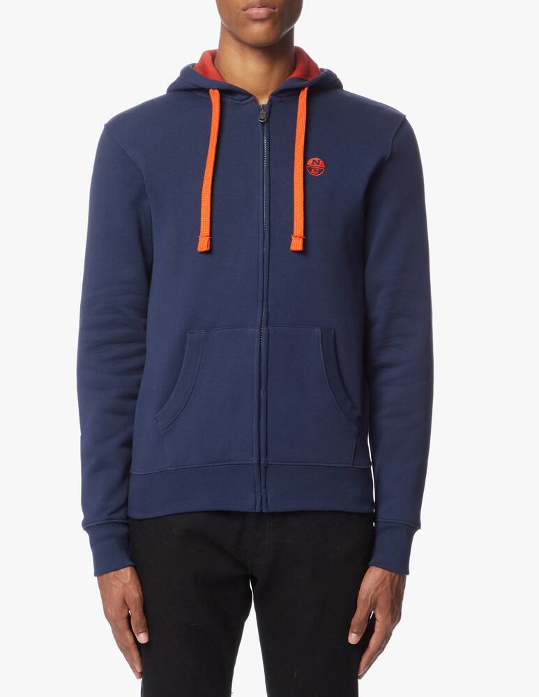 rinascente North Sails Felpa con cappuccio full zip mini logo