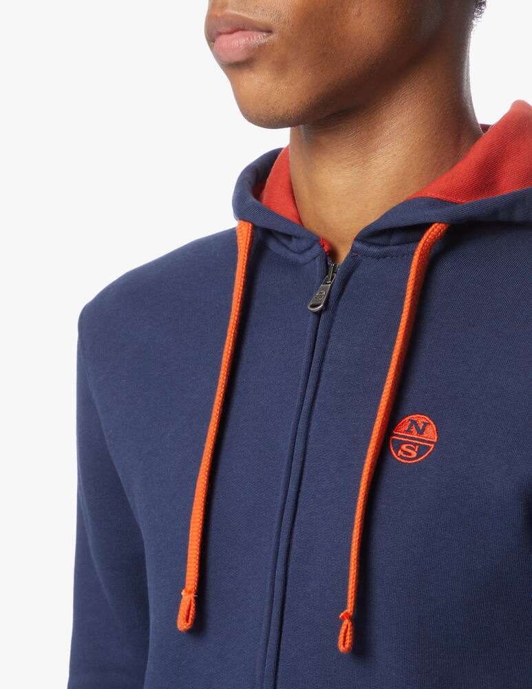 rinascente North Sails Felpa con cappuccio full zip mini logo