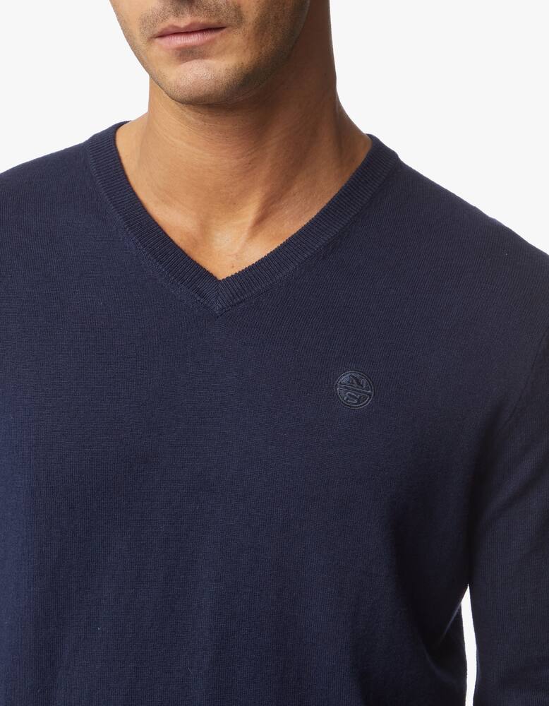 rinascente North Sails Cotton wool v neck sweater