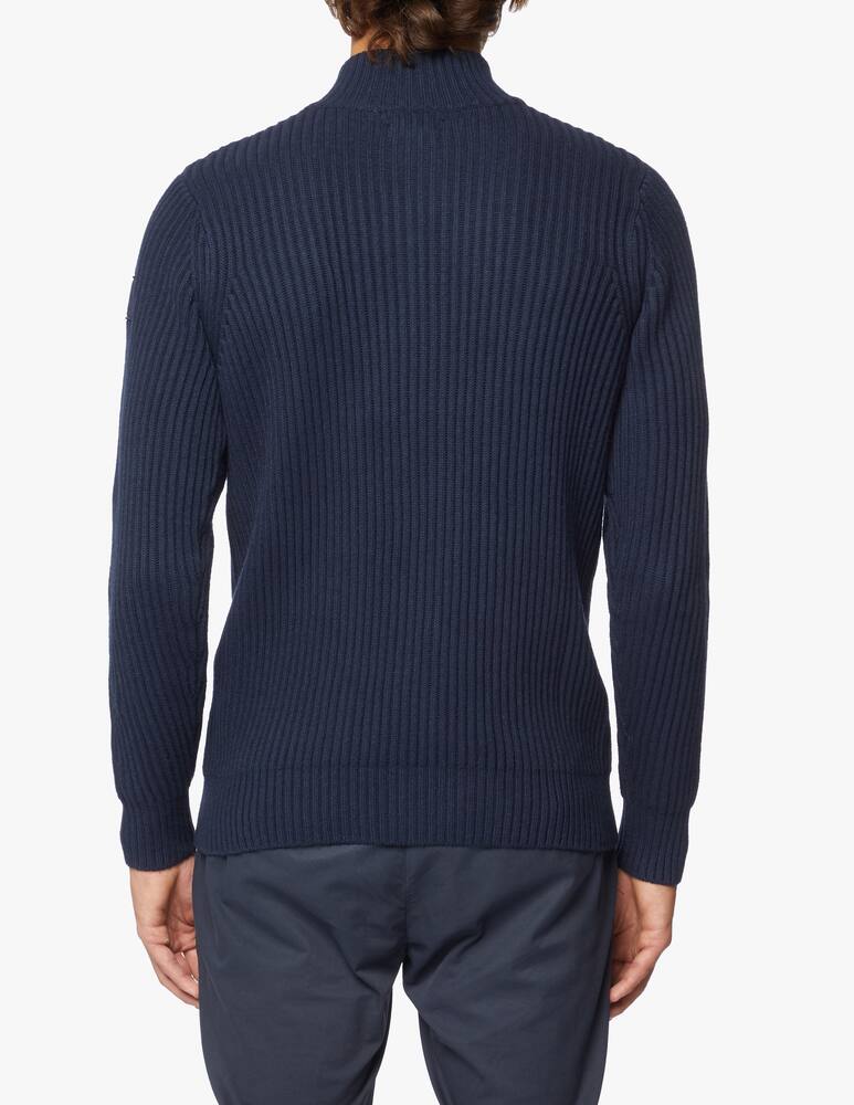 rinascente North Sails Cotton wool ribbed full zip sweater