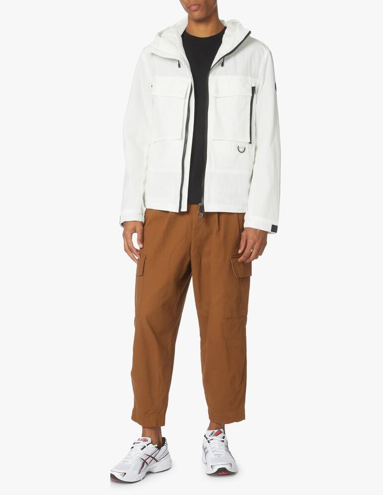 rinascente North Sails Hooded jacket crinckle pockets - white
