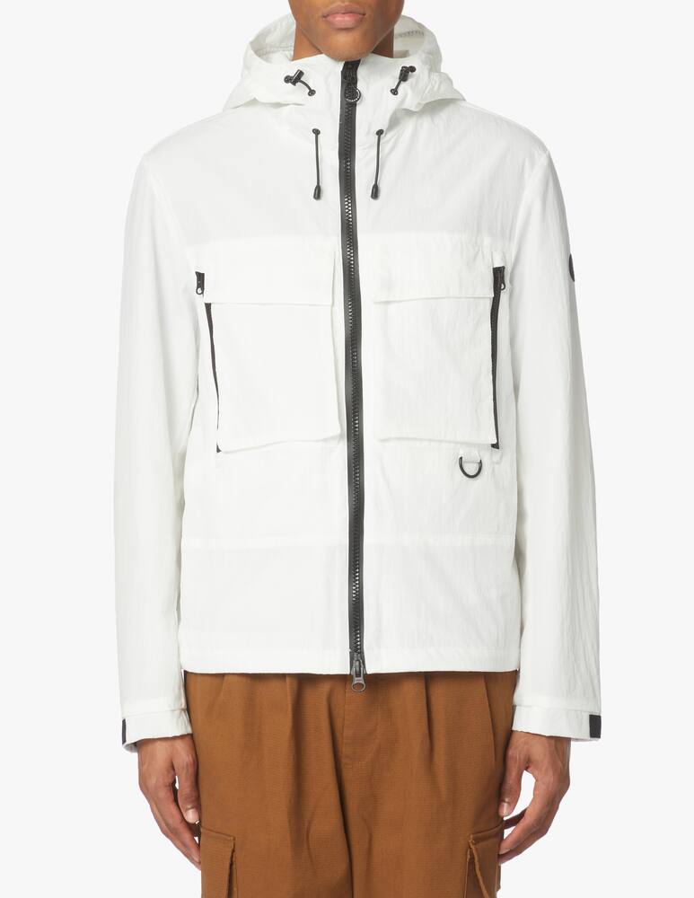 rinascente North Sails Hooded jacket crinckle pockets - white