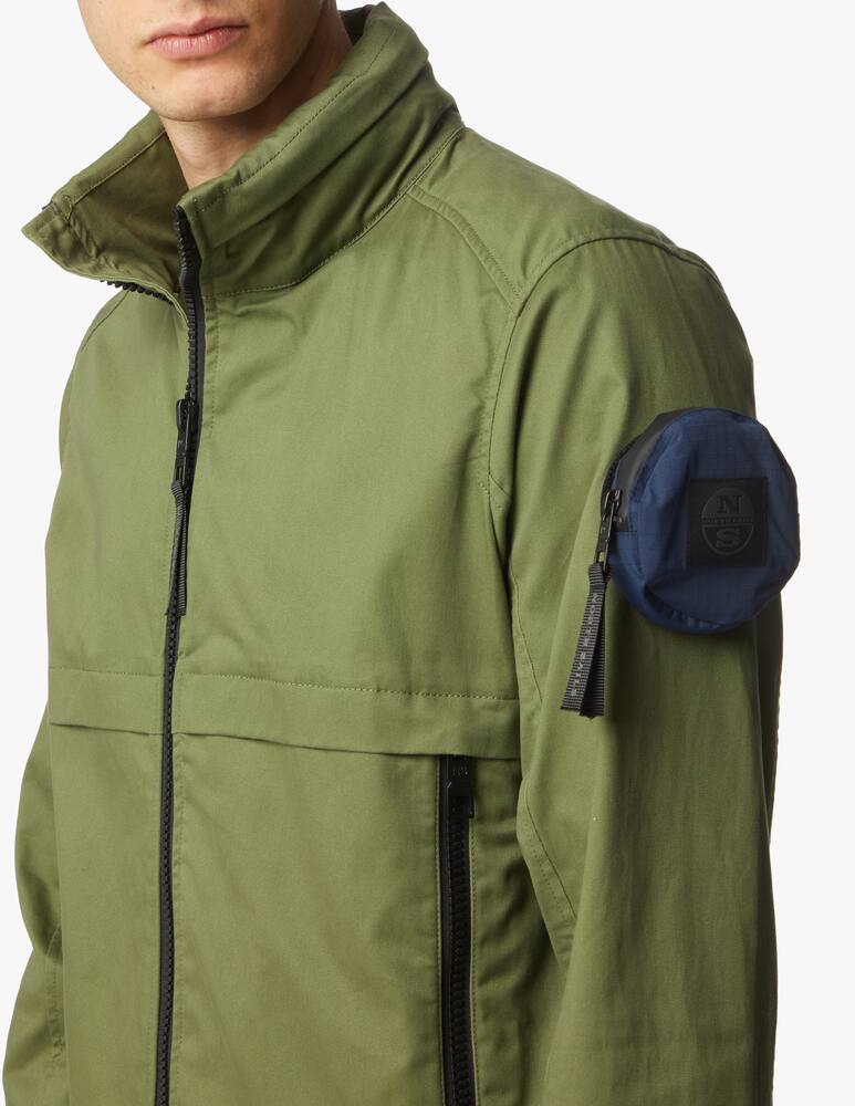 rinascente North Sails Giacca con cappuccio zip cotone impermeabile - verde