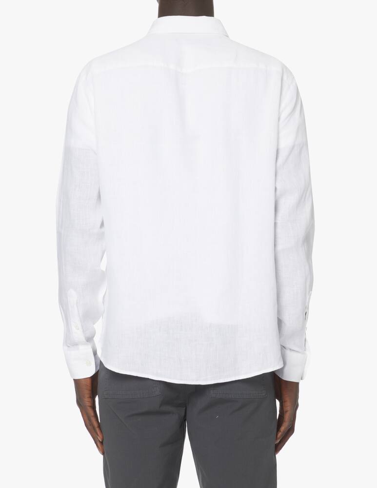 rinascente North Sails Camicia manica lunga lino loghino - bianco