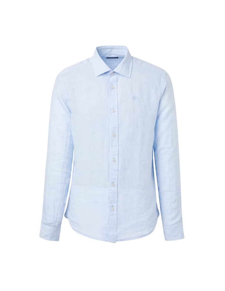 rinascente North Sails Linen small logo long sleeve shirt - light blue