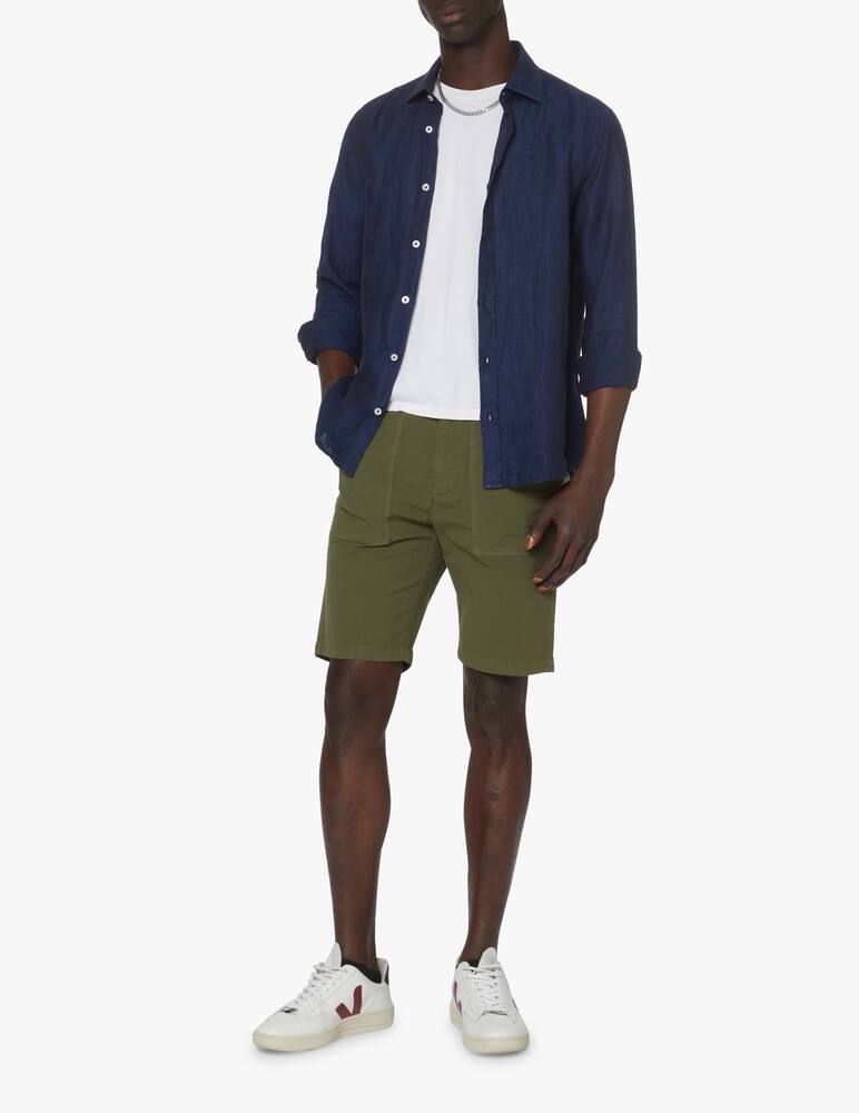 rinascente North Sails Camicia manica lunga lino loghino - blu