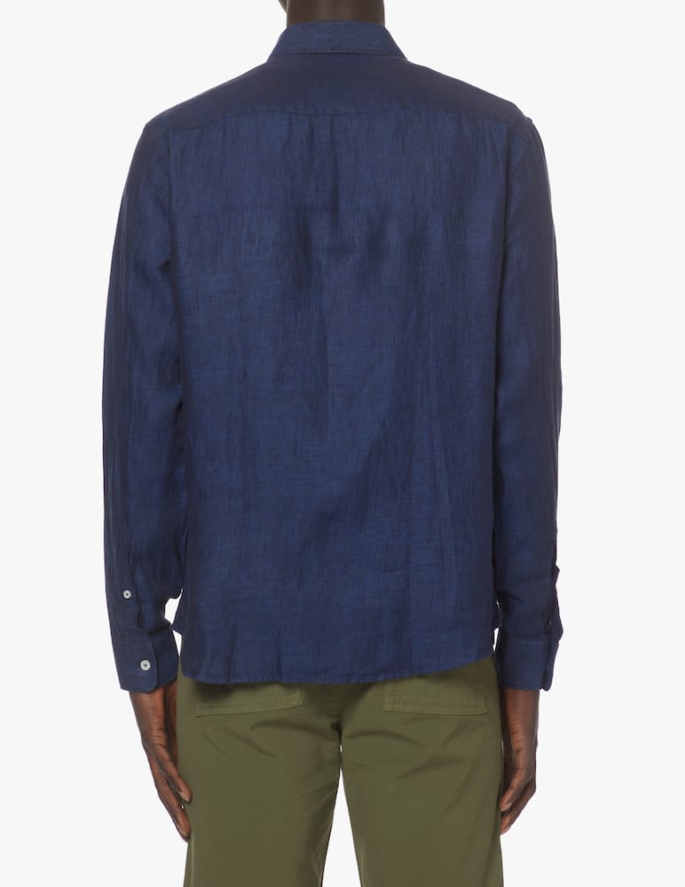 rinascente North Sails Camicia manica lunga lino loghino - blu